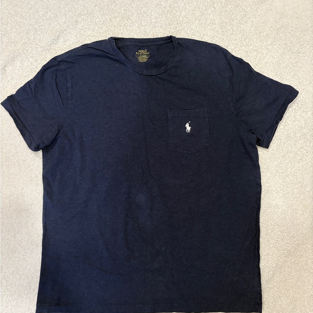 Ralph Lauren Men's Dark Blue Short Sleeve Tee